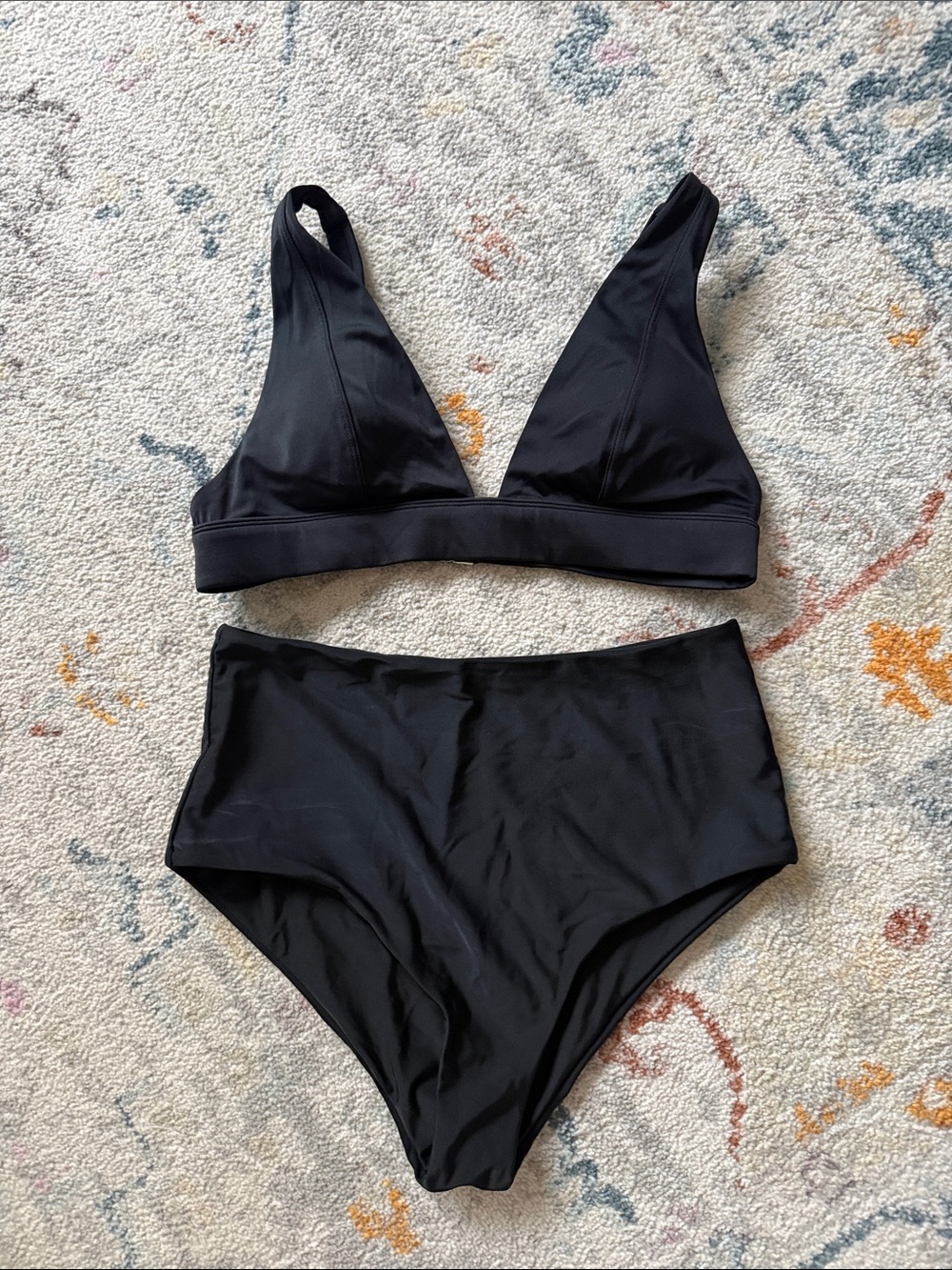 Amazon Black Two-Piece High-Waist Bikini